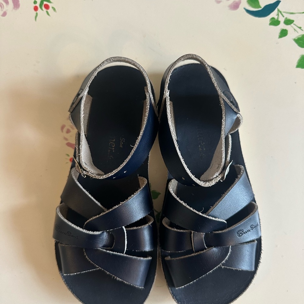 Salt Water Sandals by Hoy Navy Blue Strappy Kids Sandals